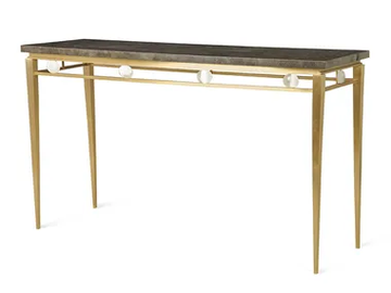 WINTOUR - Rectangular brass and marble console table by JOSÉ LEITE DE CASTRO - view 2